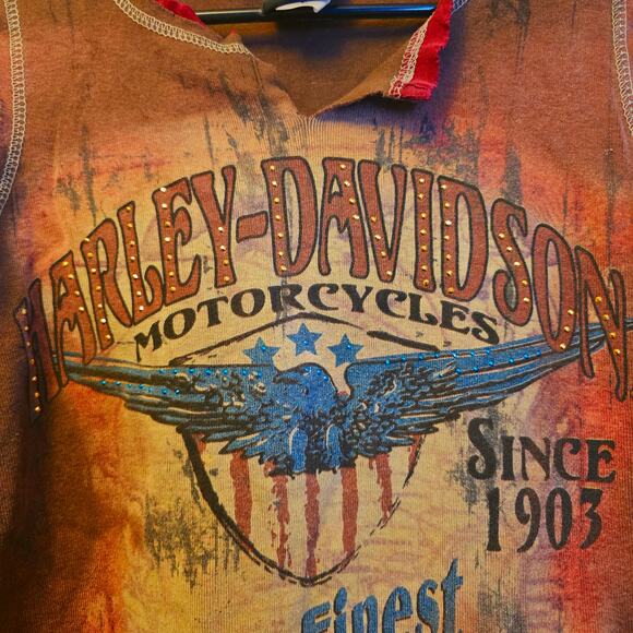 Harley Davidson bling tank top - Picture 3 of 6